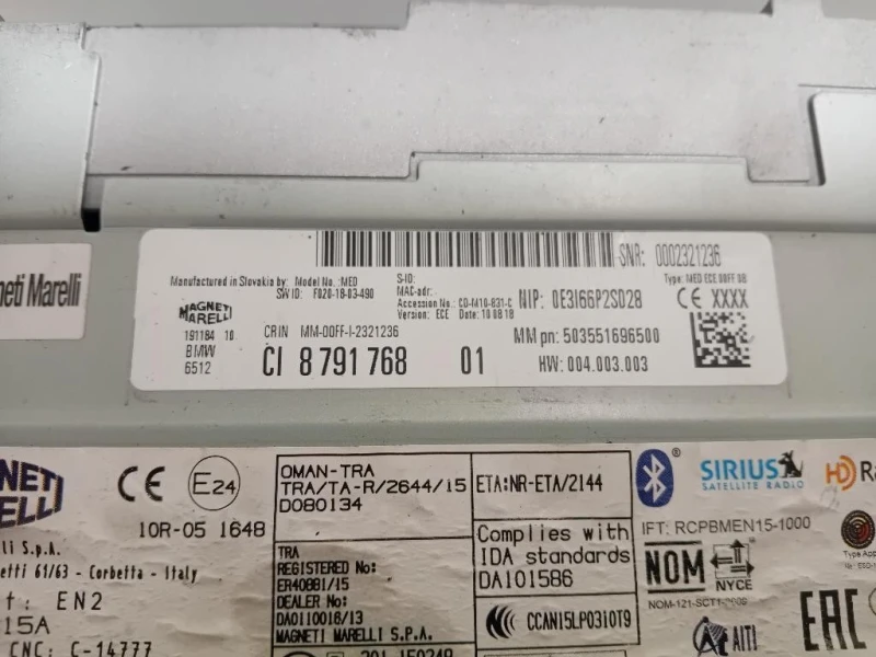 Unita DI Comando Multimediale 8791768 Bmw Serie 3 F31 Touring 2012