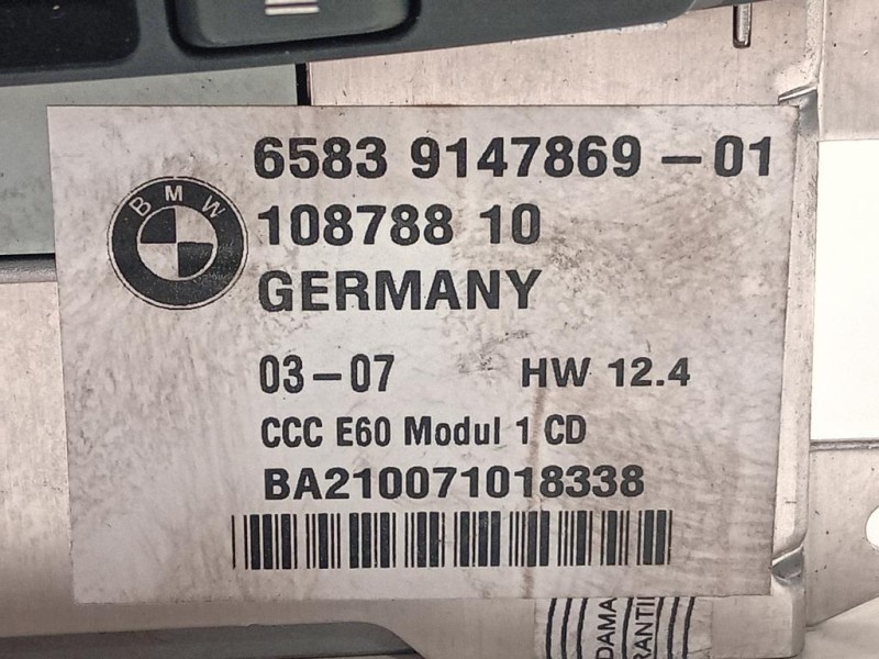 Unita DI Comando Multimediale 65839147869-01 Bmw Serie 5 E60 Berlina 2004