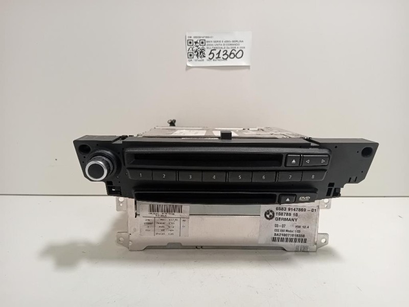 Unita DI Comando Multimediale 65839147869-01 Bmw Serie 5 E60 Berlina 2004