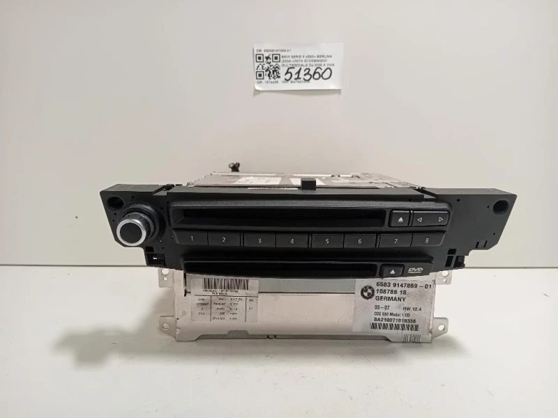 Unita DI Comando Multimediale 65839147869-01 Bmw Serie 5 E60 Berlina 2004