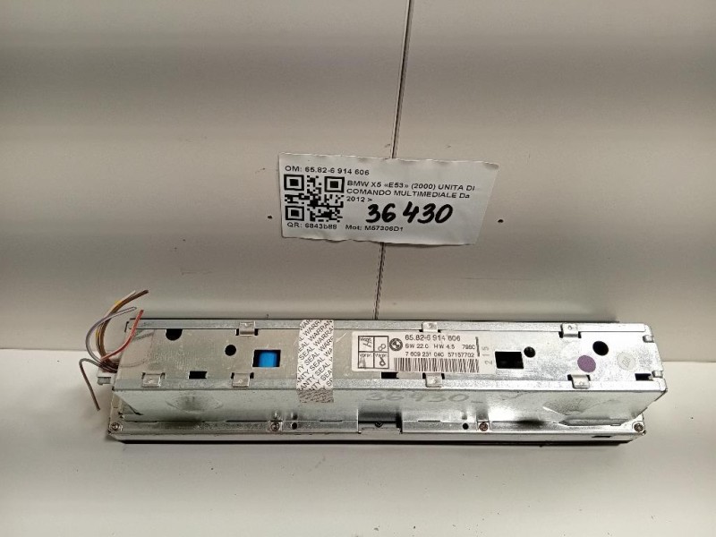 Unita DI Comando Multimediale 6582-6 914 606 Bmw X5 E53 2000