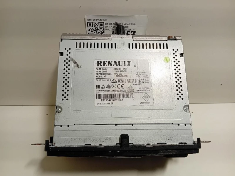 Unita DI Comando Multimediale 281154217R Dacia Duster II 2018