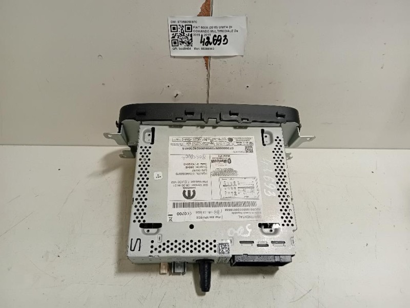 Unita DI Comando Multimediale 07356050970 Fiat 500X 2015