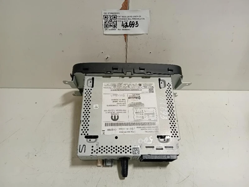 Unita DI Comando Multimediale 07356050970 Fiat 500X 2015