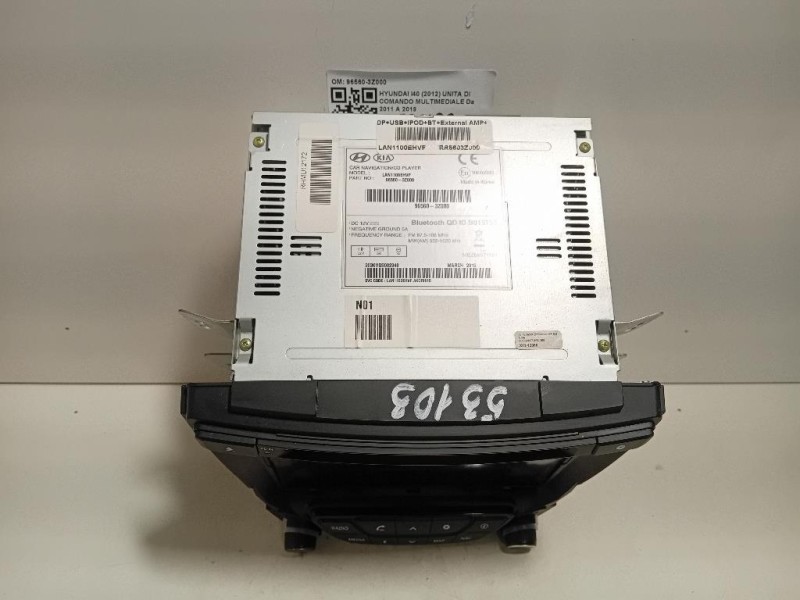 Unita DI Comando Multimediale 96560-3Z000 Hyundai I40 2012