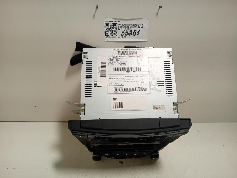 Unita DI Comando Multimediale 96560-3Z000 GPS NAVIGATORE CD Hyundai I40 CW 2012