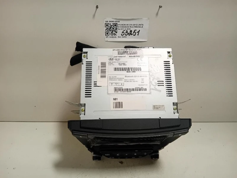 Unita DI Comando Multimediale 96560-3Z000 GPS NAVIGATORE CD Hyundai I40 CW 2012