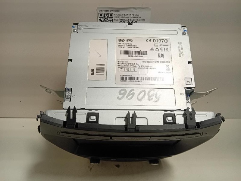 Unita DI Comando Multimediale 96560-2W2504X Hyundai Santa FÉ IV 2015