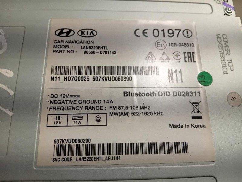 Unita DI Comando Multimediale 96560-D70114X Hyundai Tucson II 2015