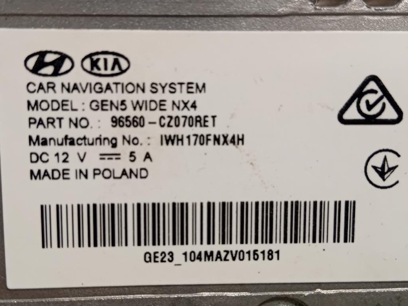 Unita DI Comando Multimediale 96560-CZ070RET Hyundai Tucson III 2020