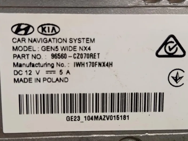 Unita DI Comando Multimediale 96560-CZ070RET Hyundai Tucson III 2020