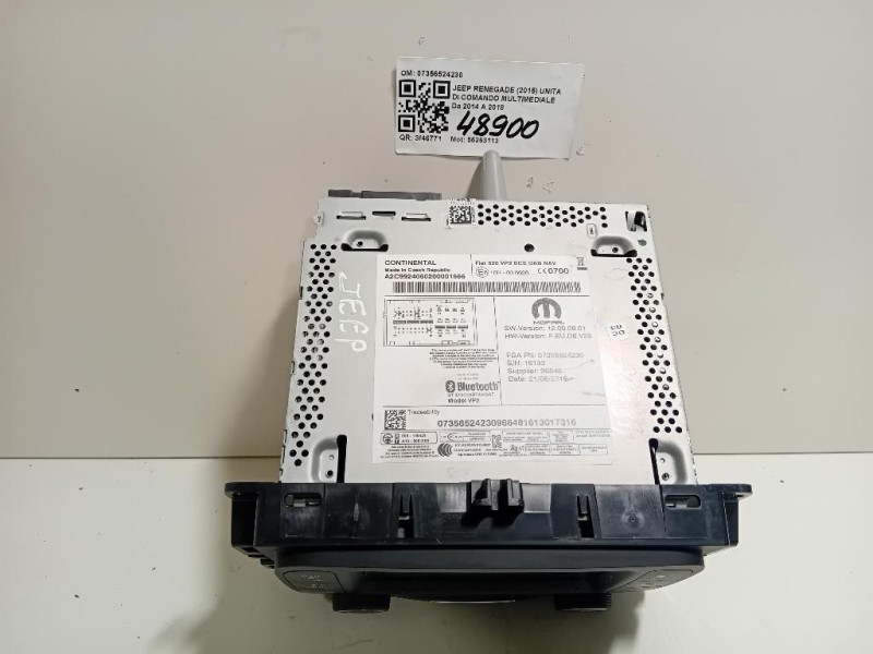 Unita DI Comando Multimediale 07356524230 Jeep Renegade 2015