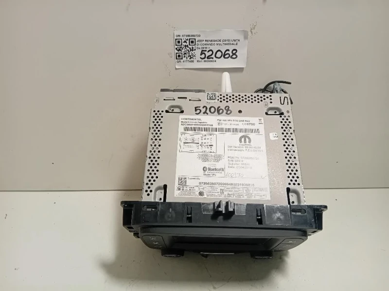 Unita DI Comando Multimediale 07356350720 Jeep Renegade 2018