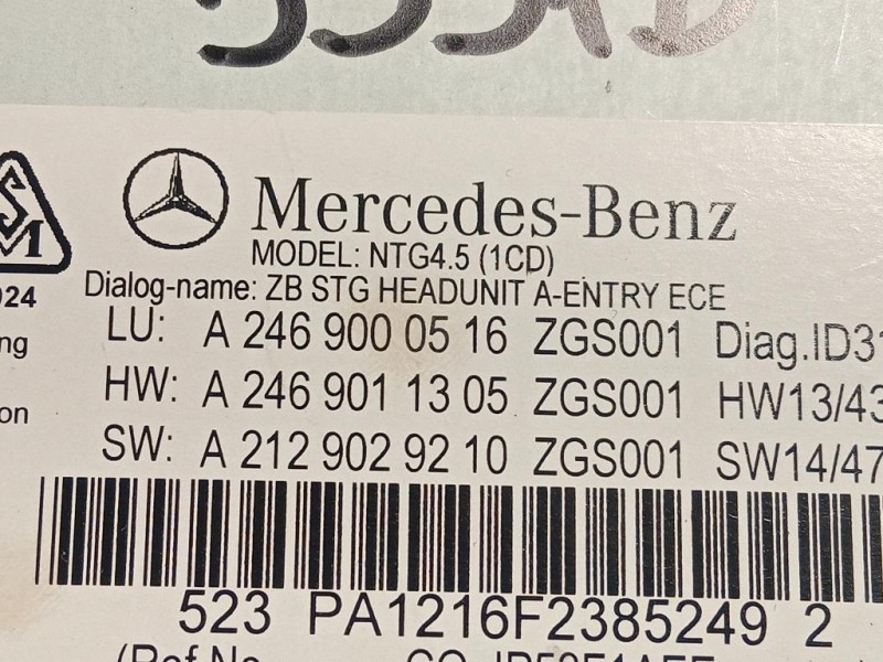 Unita DI Comando Multimediale A2469000516 Mercedes Classe A W176 2015