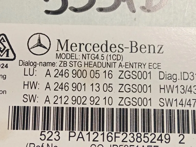 Unita DI Comando Multimediale A2469000516 Mercedes Classe A W176 2015
