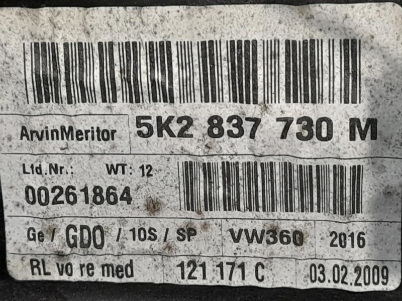 Porta ANT DX 5K4831056H Volkswagen GOLF VI 2009