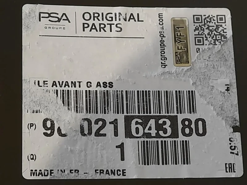 Parafango ANT SX 9802164380 Peugeot 308 I 2008