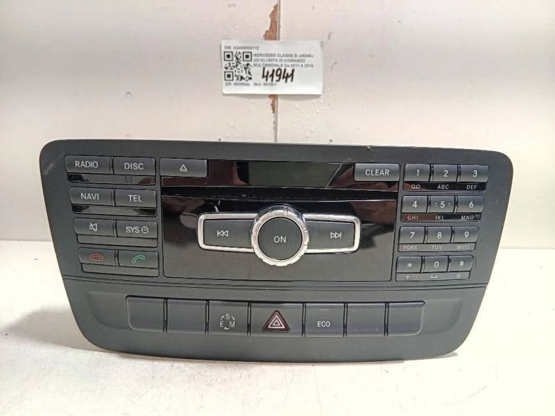 Unita DI Comando Multimediale A2469000112 Mercedes Classe B W246 2012