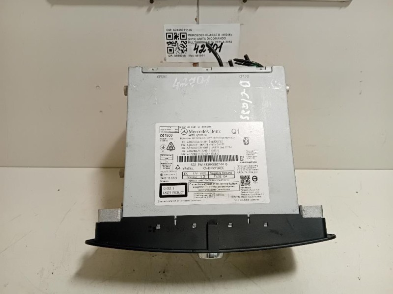 Unita DI Comando Multimediale A2469011106 Mercedes Classe B W246 2012
