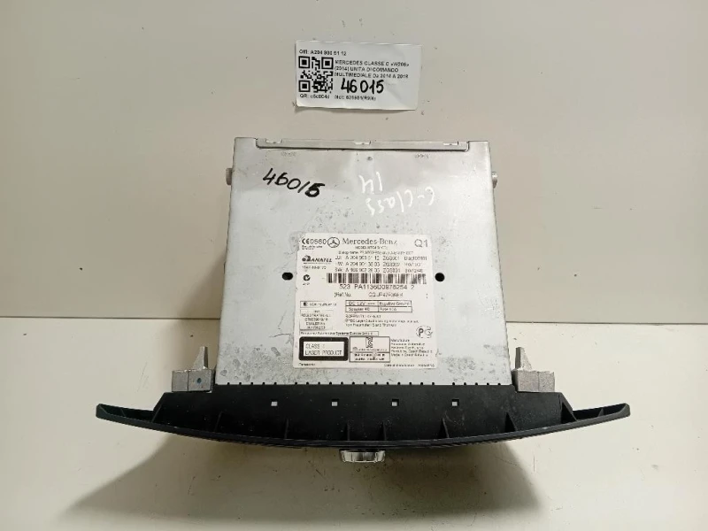 Unita DI Comando Multimediale A204 900 51 12 Mercedes Classe C W205 2014