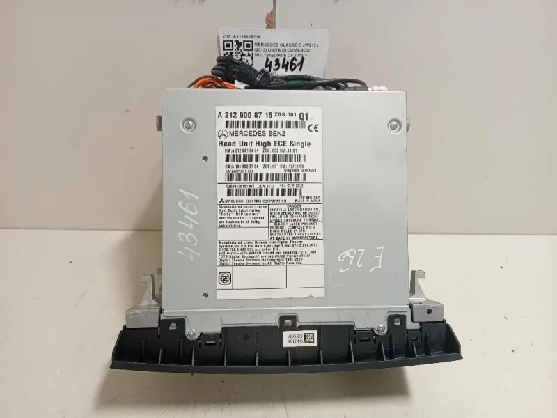 Unita DI Comando Multimediale A2129008716 Mercedes Classe E W212 2013