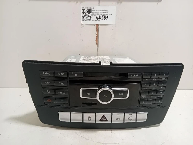 Unita DI Comando Multimediale A1669009808 Mercedes Classe ML W166 2012