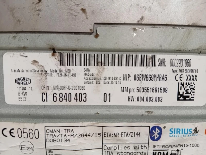 Unita DI Comando Multimediale 6840403 Mini MINI ONE F55 2014