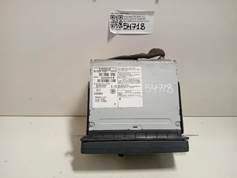 Unita DI Comando Multimediale NR261EM07AIR0 Mitsubishi Pajero IV 2007