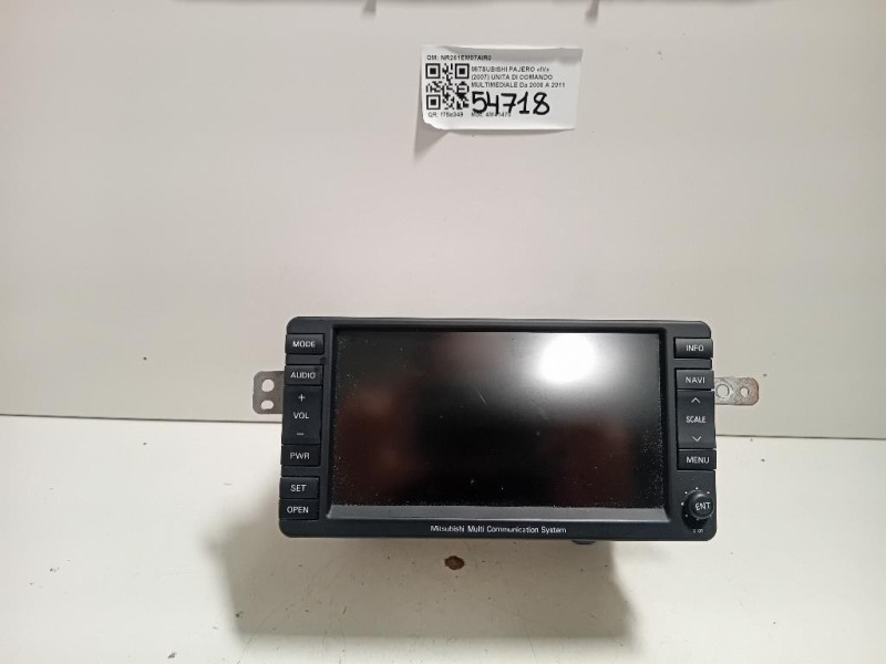 Unita DI Comando Multimediale NR261EM07AIR0 Mitsubishi Pajero IV 2007