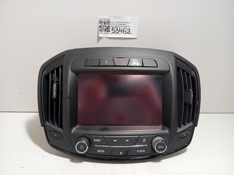 Unita DI Comando Multimediale 26202389 Opel Insignia A 2013