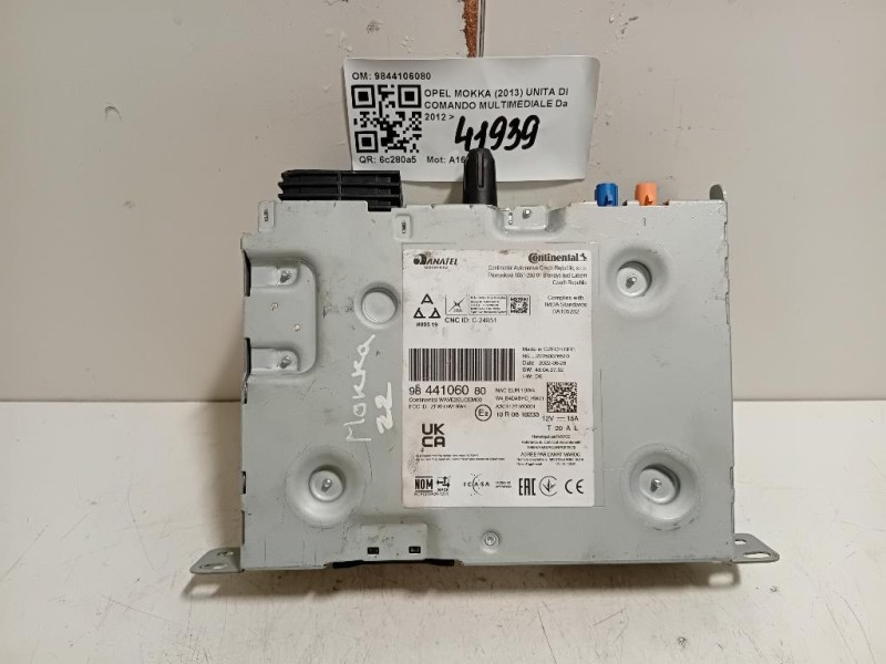 Unita DI Comando Multimediale 9844106080 Opel Mokka 2013