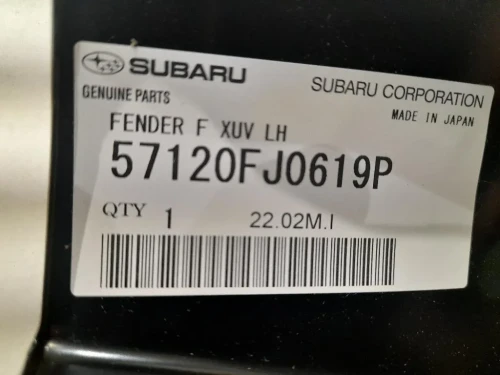 Parafango ANT SX 57120FJ069P Subaru XV I 2012