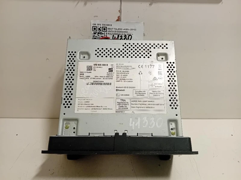 Unita DI Comando Multimediale 5F0 035 888 B Seat Toledo KG3 2013