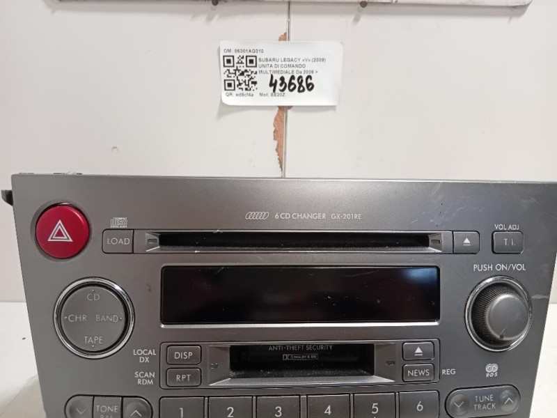 Unita DI Comando Multimediale 86301AG310 Subaru Legacy V 2009
