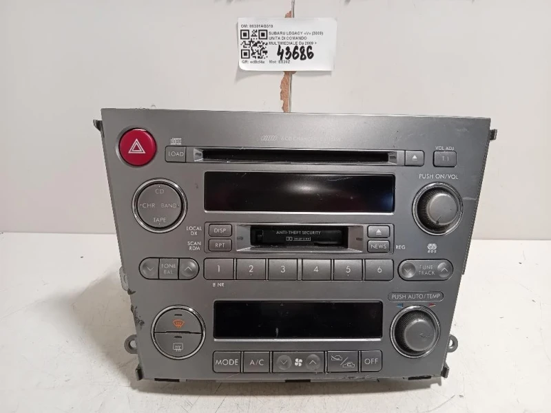 Unita DI Comando Multimediale 86301AG310 Subaru Legacy V 2009