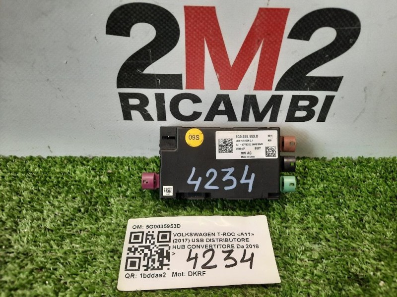 USB Distributore HUB Convertitore 5G0035953D USB GOLF TIGUAN Volkswagen T-roc 2017