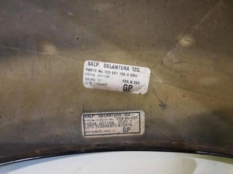 Parafango ANT SX 1C0821105H Volkswagen NEW Beetle I Cabrio 2002