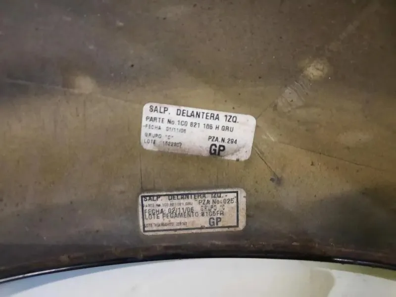 Parafango ANT SX 1C0821105H Volkswagen NEW Beetle I Cabrio 2002