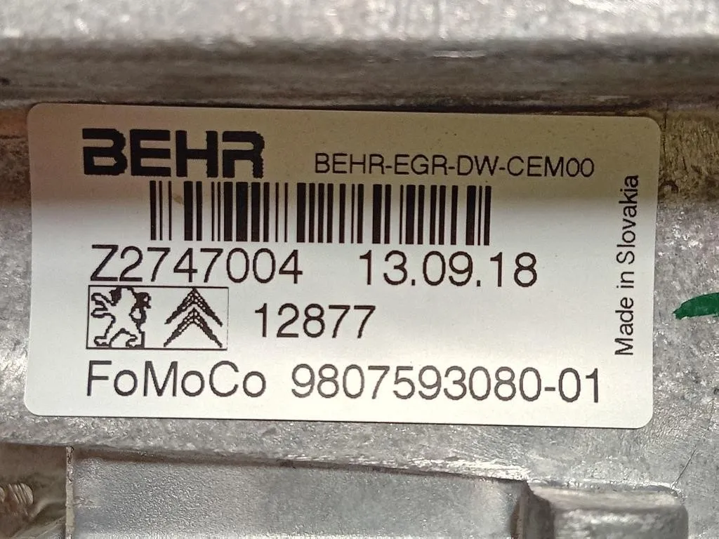 Valvola EGR 9807593080 0280751018 Citroen Jumper III 2014