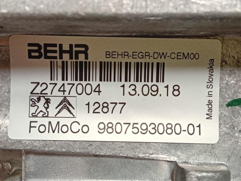 Valvola EGR 9807593080 0280751018 Citroen Jumper III 2014