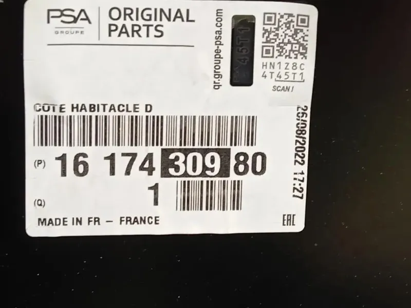 Parafango POST DX 1617430980 Citroen C3 III 2016