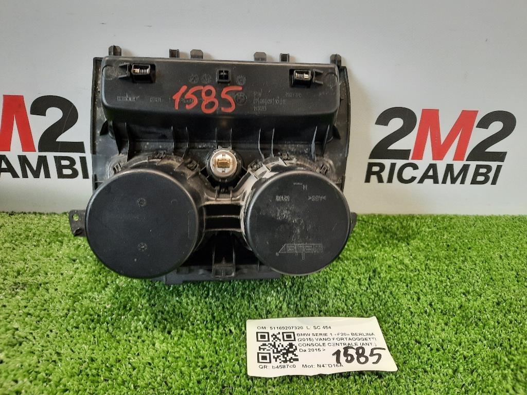 VANO Portaoggetti Console Centrale ANT 51169207320 Bmw Serie 1 F20 Berlina 2015