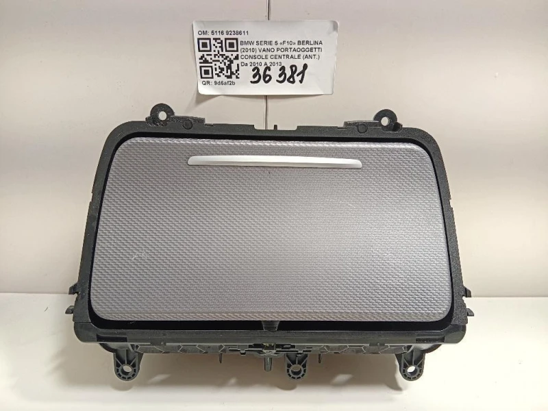 VANO Portaoggetti Console Centrale ANT 5116 9238611 Bmw Serie 5 F10 Berlina 2010