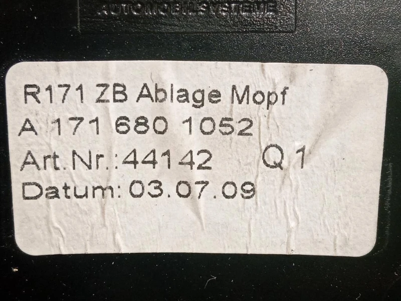 VANO Portaoggetti Console Centrale ANT A1716801052 Mercedes Classe SLK R171 2004