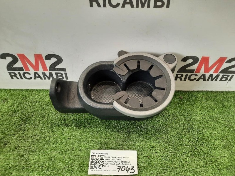 VANO Portaoggetti Console Centrale ANT A4518100070 Smart Fortwo Cabrio 451 2007