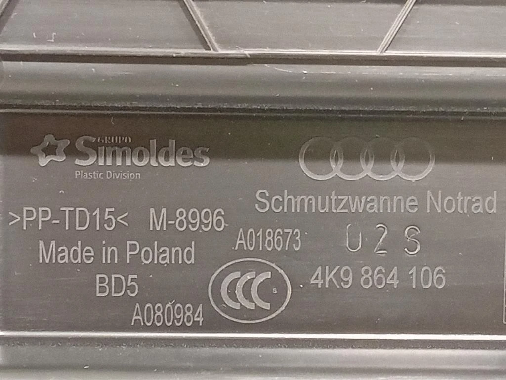 Vasca Contenitore VANO Bagagliaio 4K9 864 106 Audi A6 4a5c8 Avant 2018