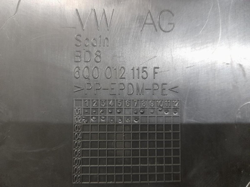 Vasca Contenitore VANO Bagagliaio 6Q0012115F Volkswagen POLO IV 2002