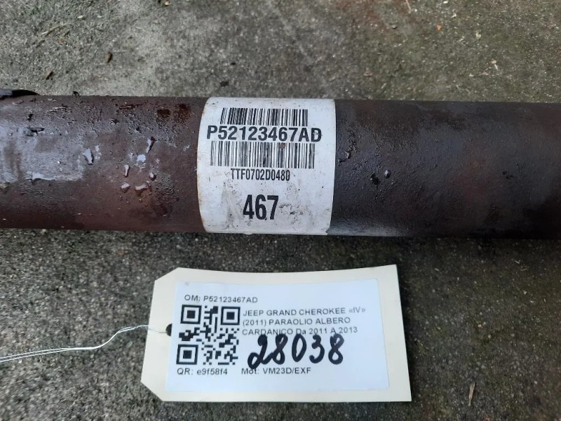 Paraolio Albero Cardanico P52123467AD Jeep Grand Cherokee IV 2011