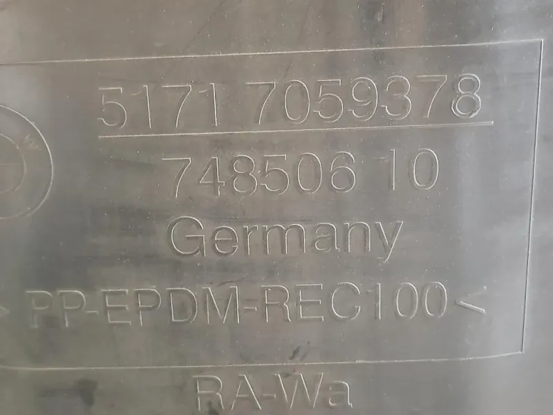 Parasassi Passaruota Interno ANT DX 7059378 Bmw Serie 3 E90 Berlina 2005