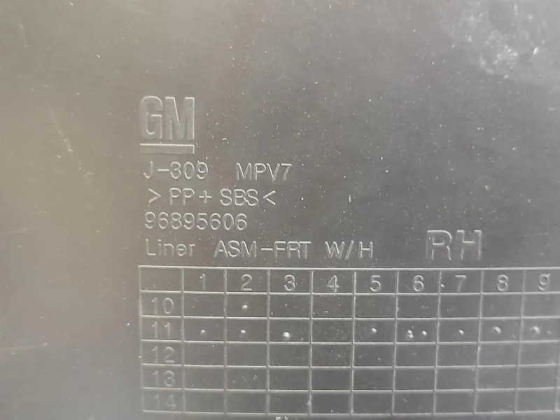 Parasassi Passaruota Interno ANT DX 96895606 Chevrolet Orlando 2011